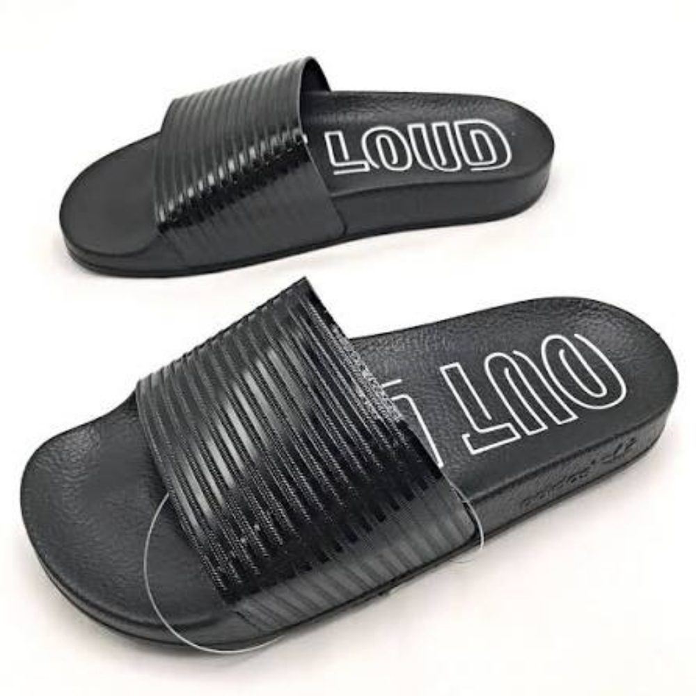 Black Adidas Women's OUT LOUD Slides Size 4